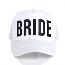 Trucker Cap Hat - Bride to Be White with Black Writing 